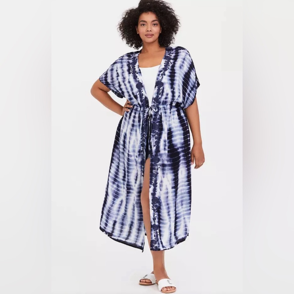 Torrid Blue Gauze Cover Up, 1X/2X Plus